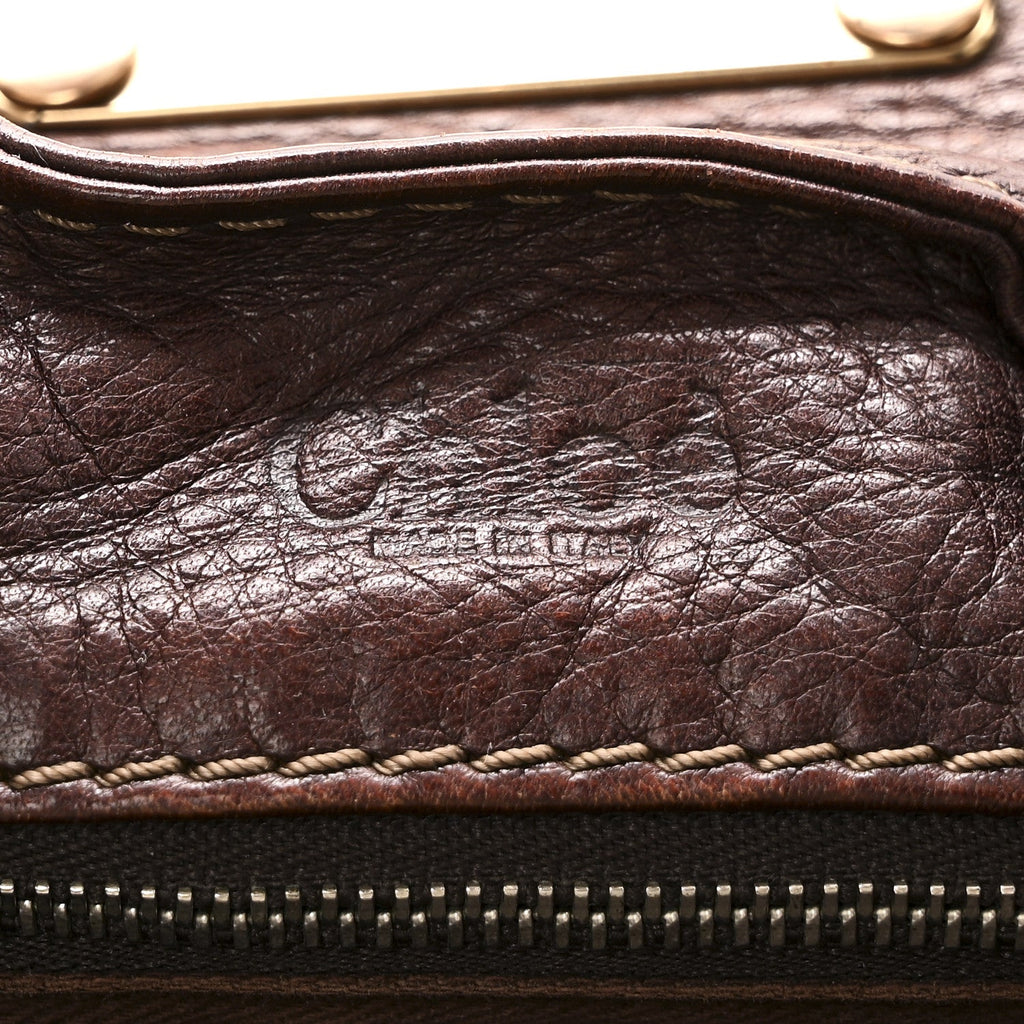 Calfskin Medium Paddington Satchel Chocolate