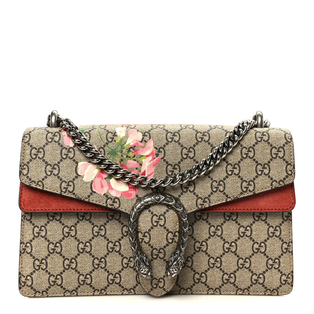 GG Supreme Monogram Blooms Small Dionysus Shoulder Bag Beige Multicolor Dry Rose