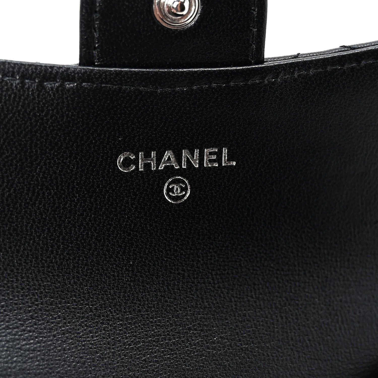 Lambskin Quilted Flap  Holder Wallet So Black