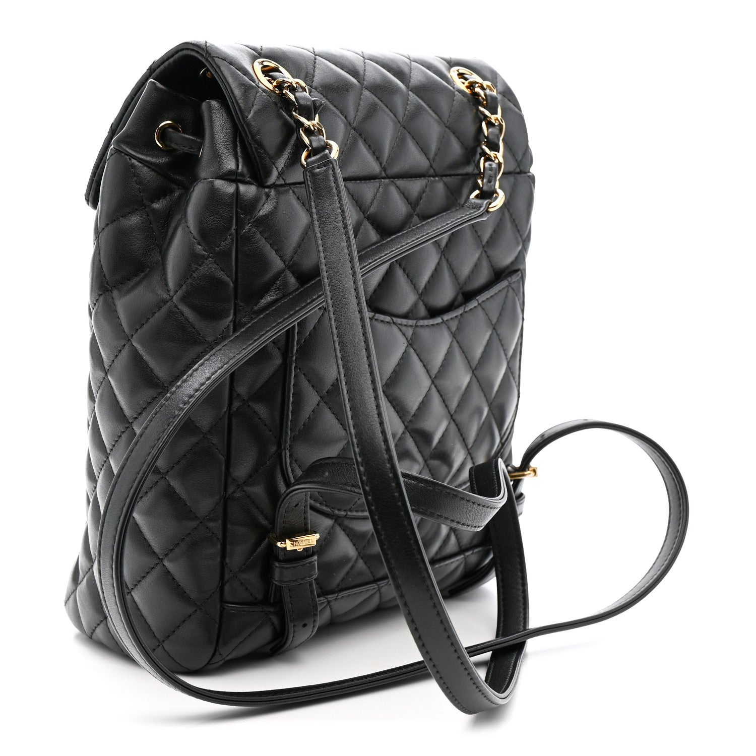 Calfskin Quilted Small Urban Spirit Backpack Black