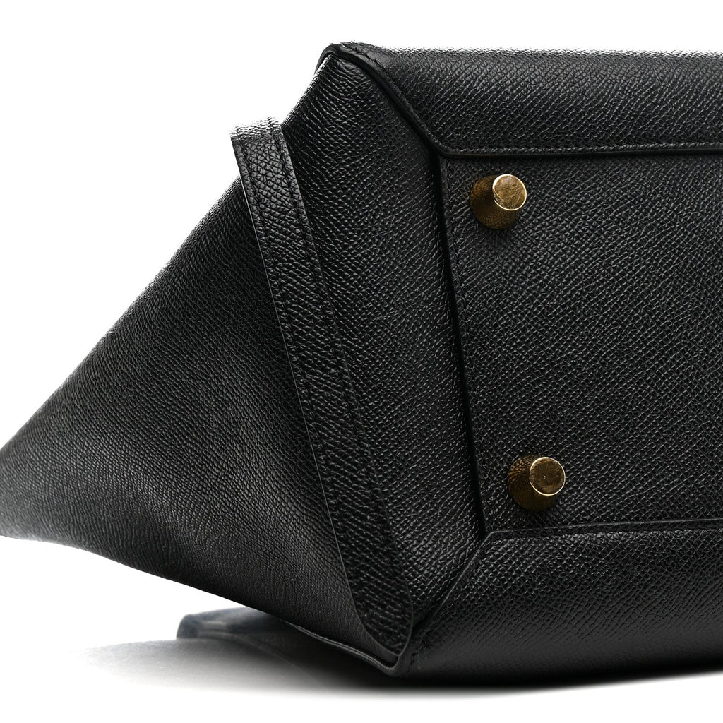 Baby Grained Calfskin Mini Belt Bag Black