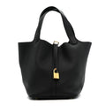 Taurillon Clemence Picotin Lock 22 MM Black