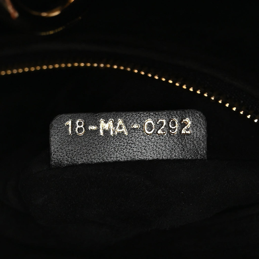 Lambskin Cannage Large Lady Dior Black