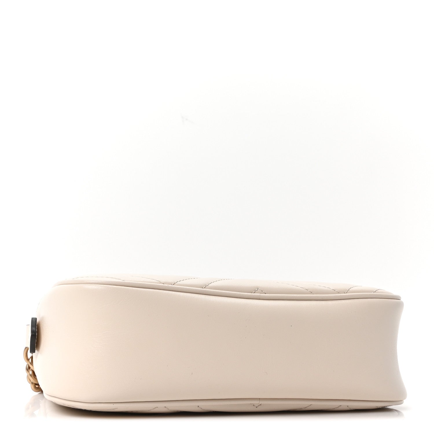 Calfskin Matelasse Small GG Marmont Chain Shoulder Bag White