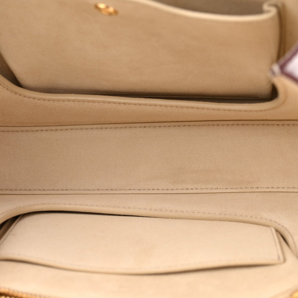Grained Calfskin Ghiera Bag Azuki Beans