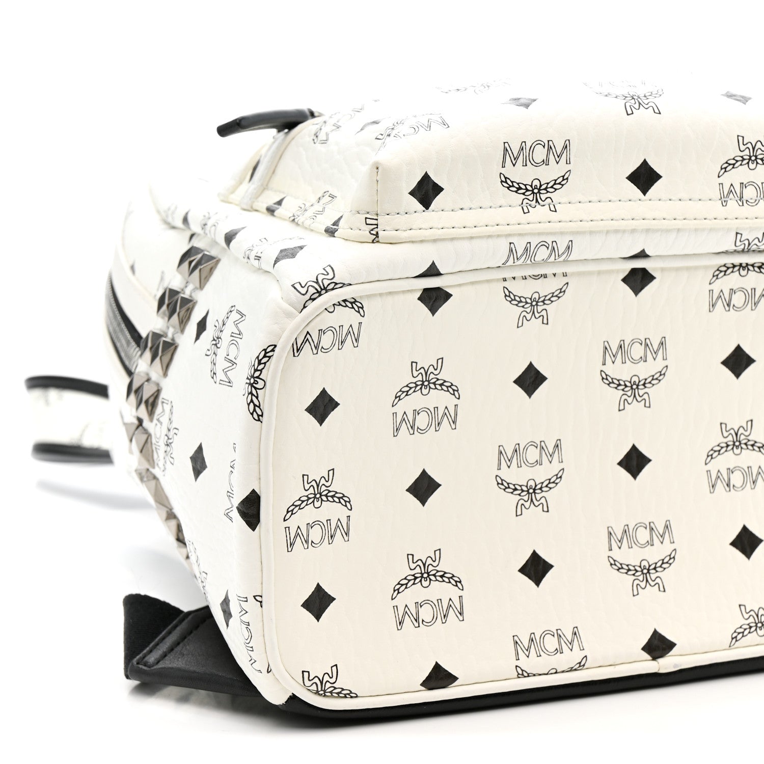 Visetos Small Side Stud Stark Backpack White