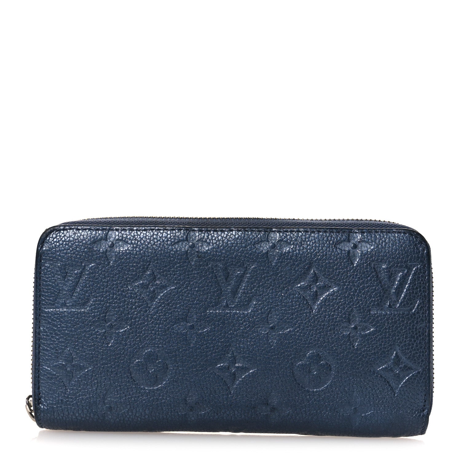 Metallic Empreinte Monogram Zippy Wallet Navy Nacre