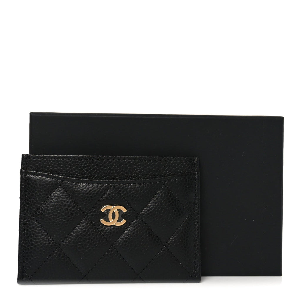 Caviar Quilted  Holder Black