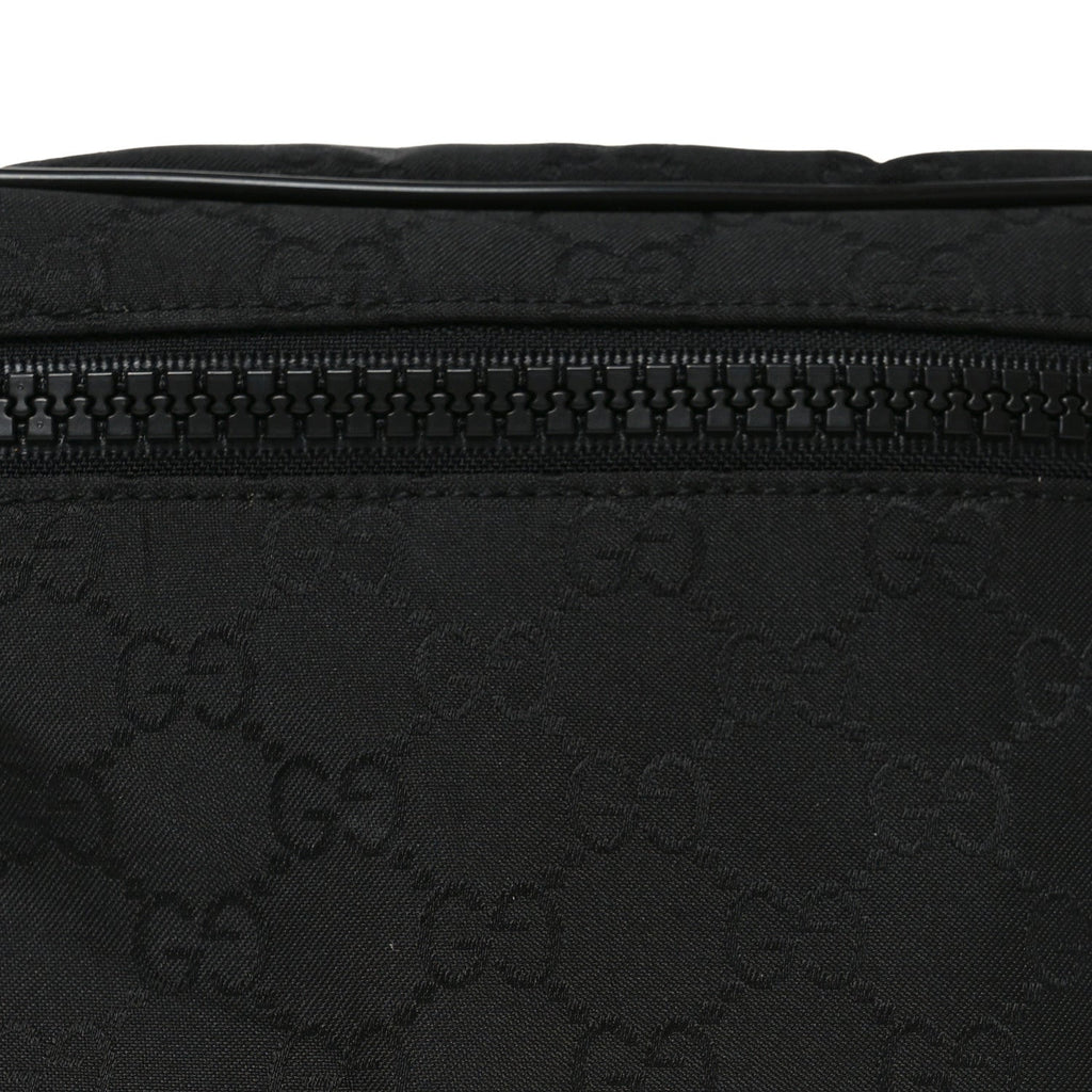 Nylon Monogram Fanny Pack Belt Bag Black