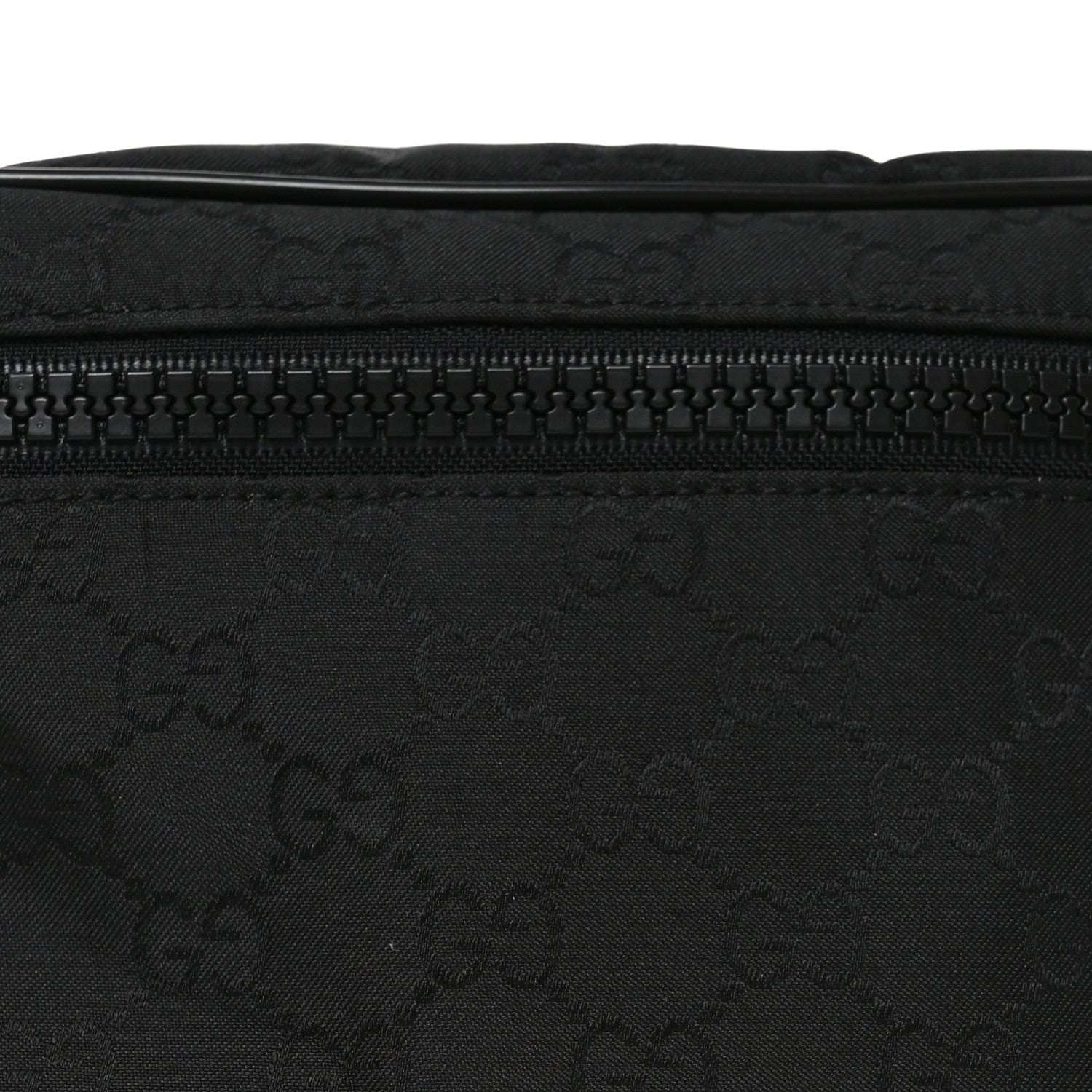 Nylon Monogram Fanny Pack Belt Bag Black