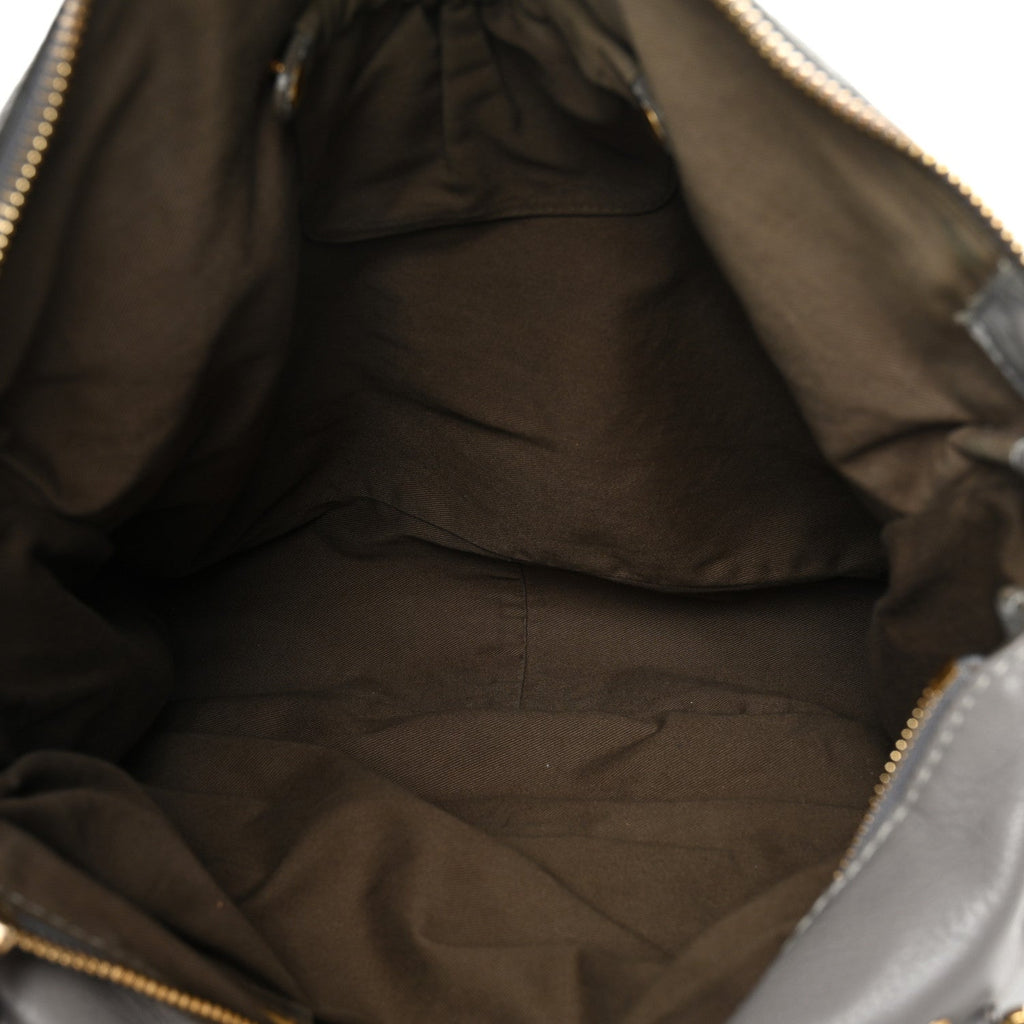 Calfskin Large Marcie Satchel Cashmere Grey