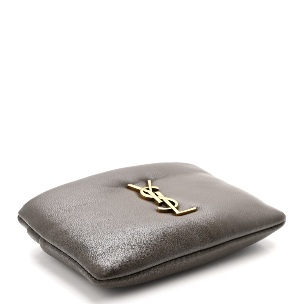 Padded Lambskin Monogram Zip  Holder Light Musk