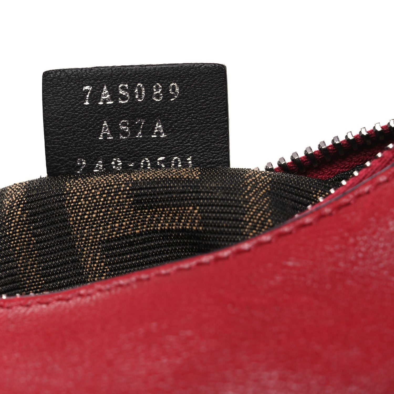 Vitello Grace New Matte Nano Fendigraphy Hobo Charm Scarlet Sage