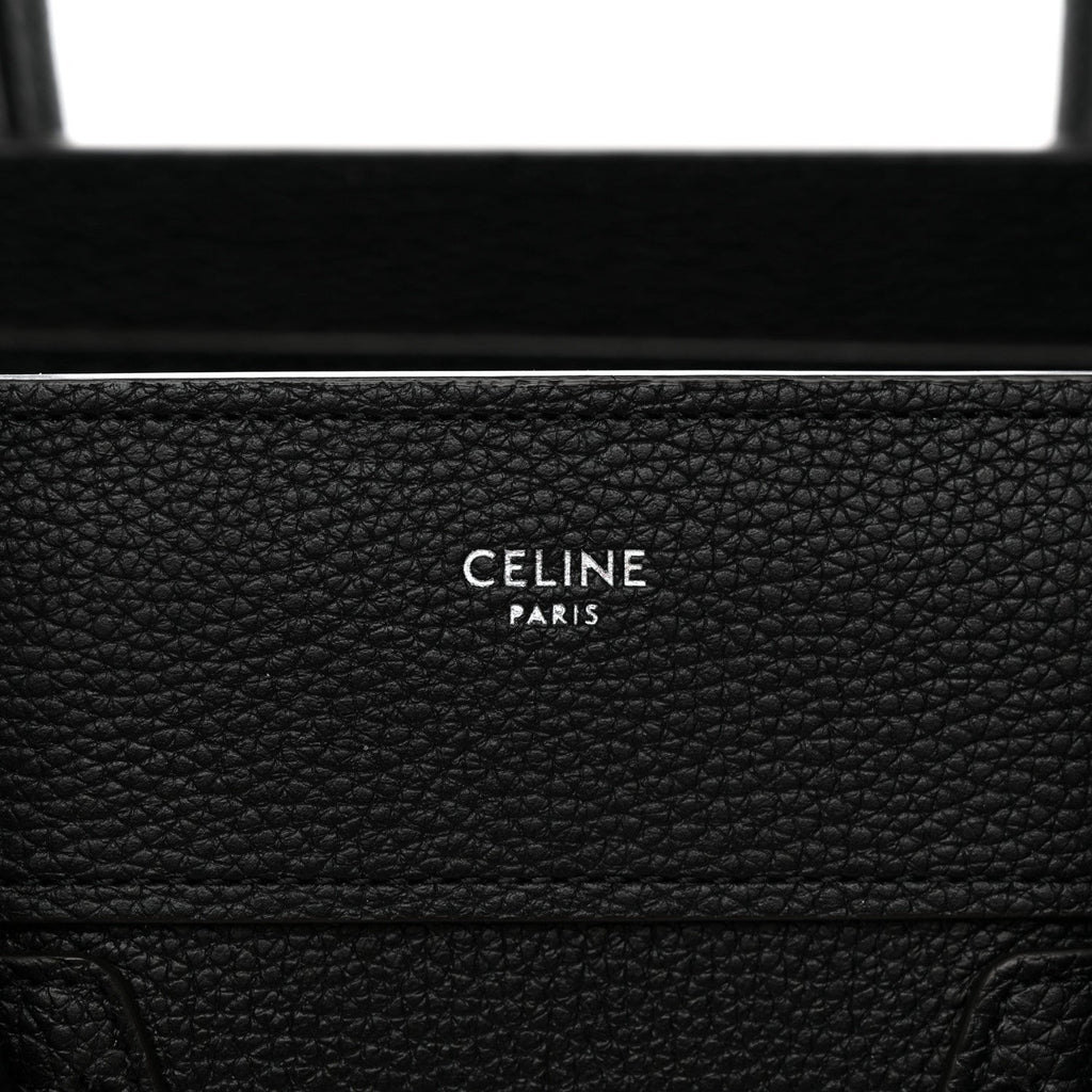 Drummed Calfskin Micro Luggage Black