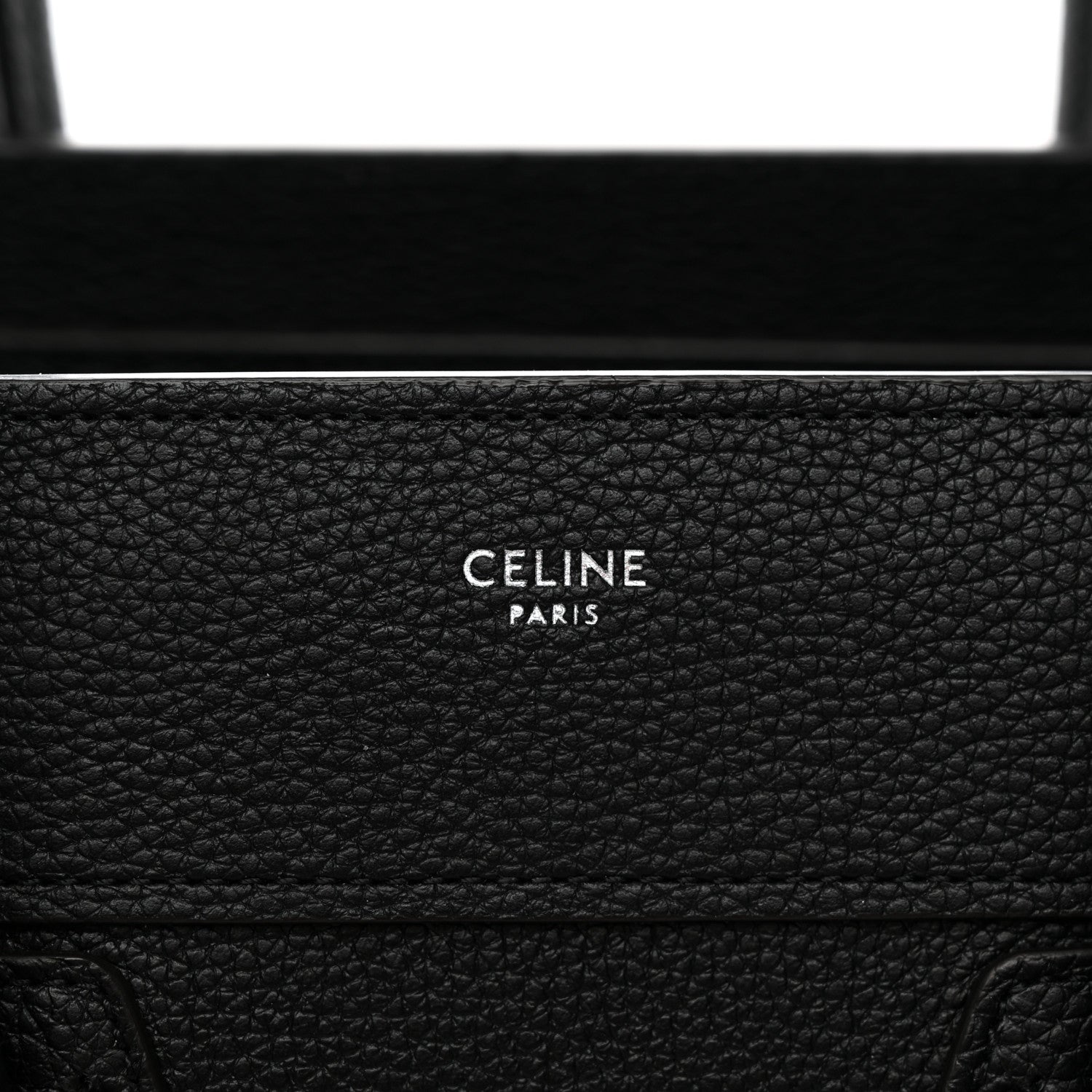 Drummed Calfskin Micro Luggage Black