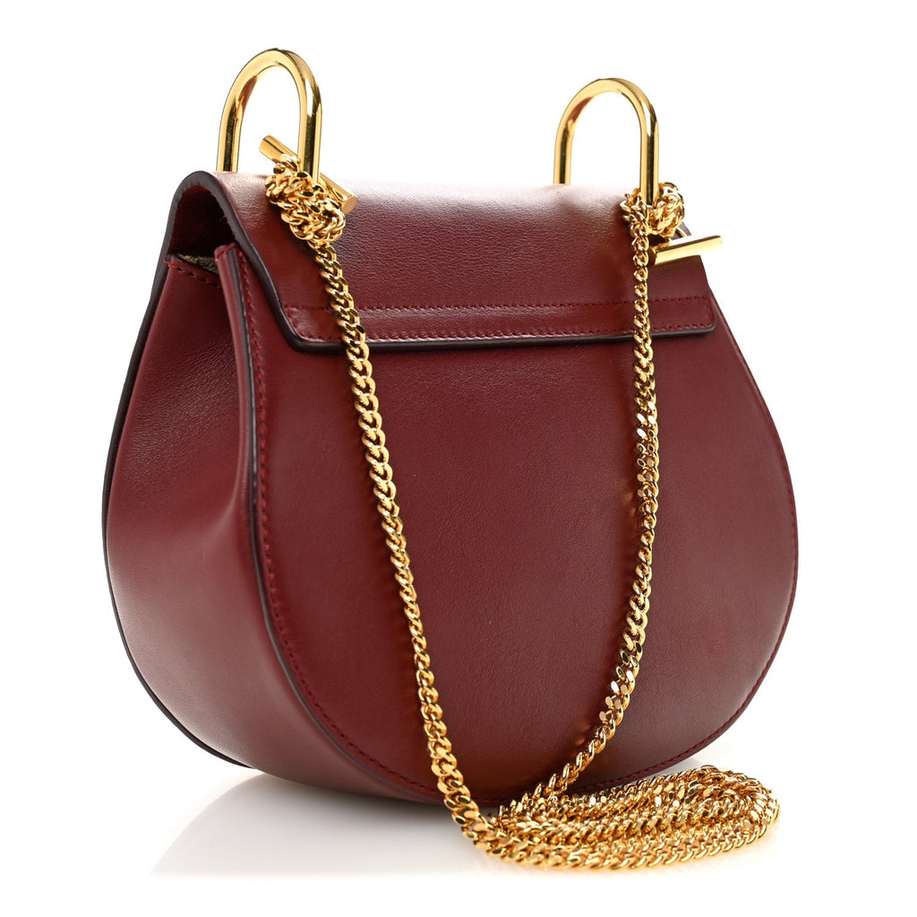 Smooth Calfskin Mini Drew Shoulder Bag  Wine Purple