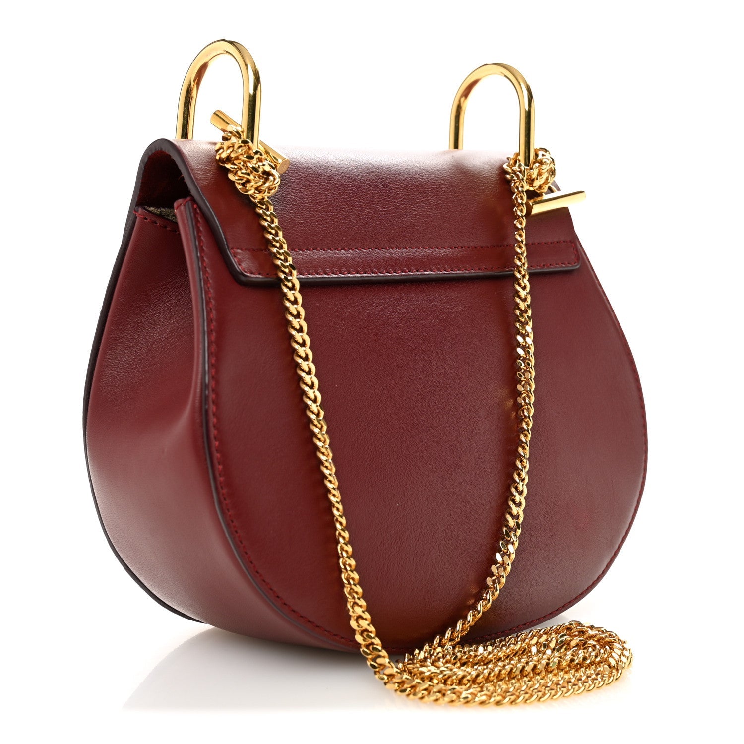Smooth Calfskin Mini Drew Shoulder Bag  Wine Purple