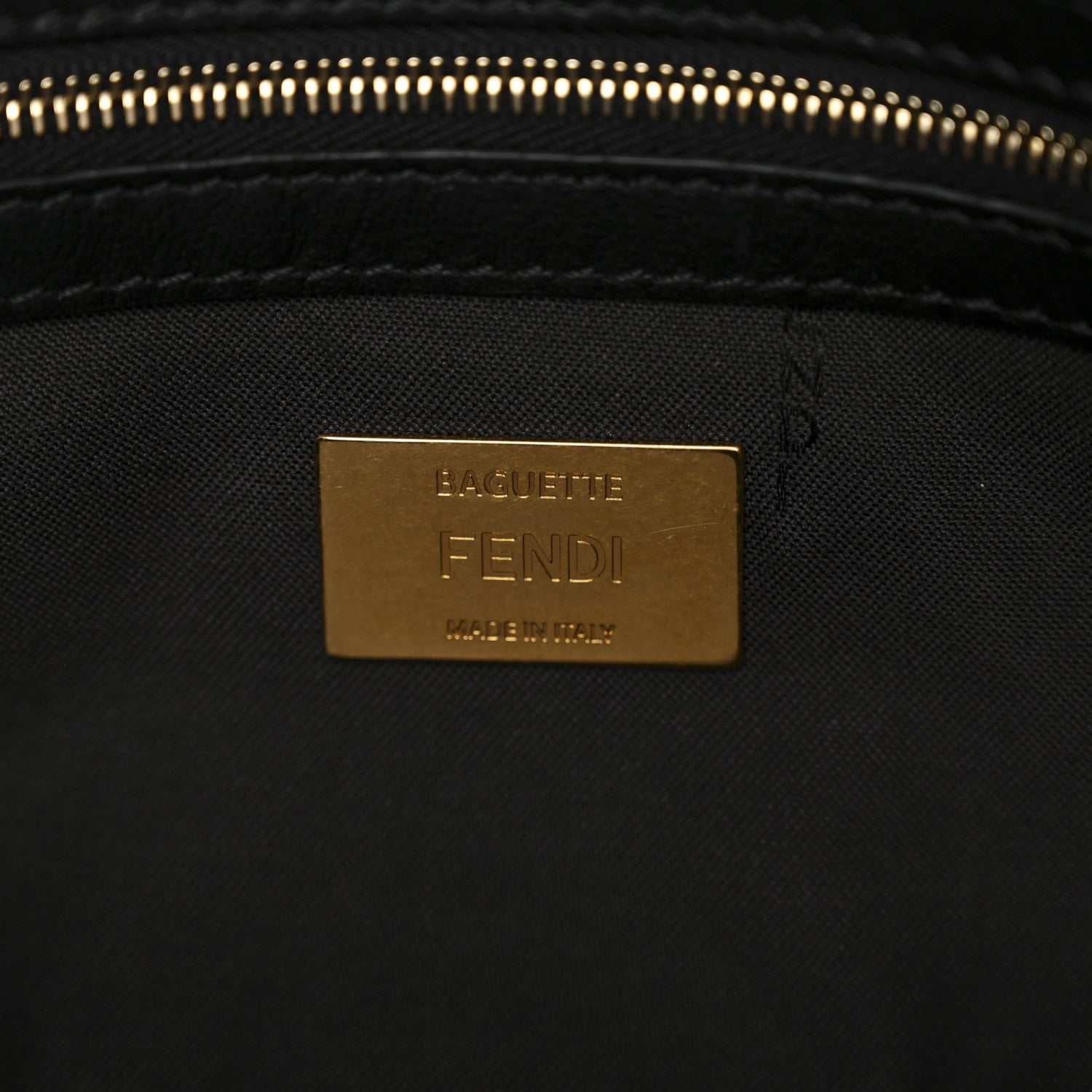 Shearling Vitello Dolce Macro FF 1974 Baguette Tobacco Black