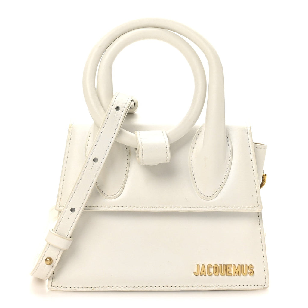 Smooth Calfskin Le Chiquito Noeud White