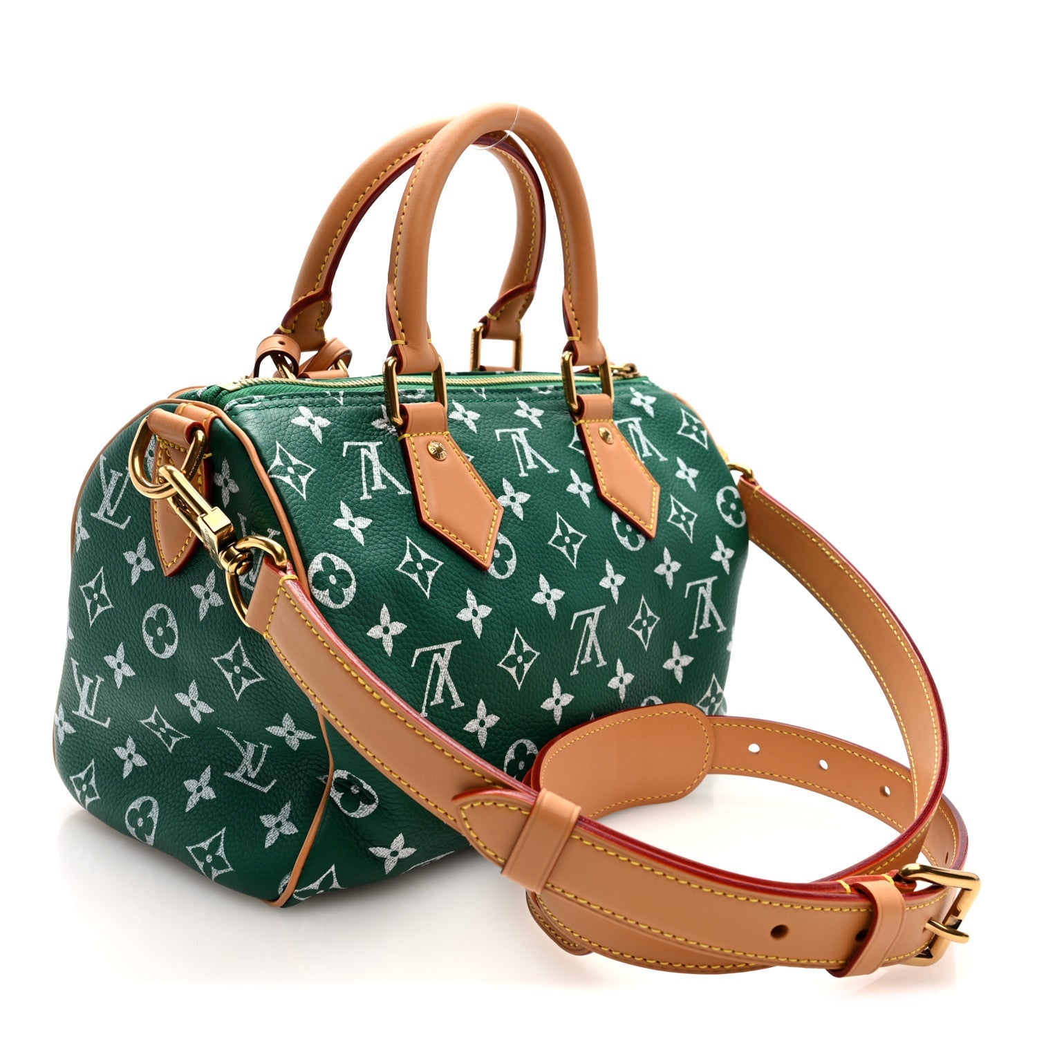 Calfskin Monogram Speedy P9 Bandouliere 25 Green