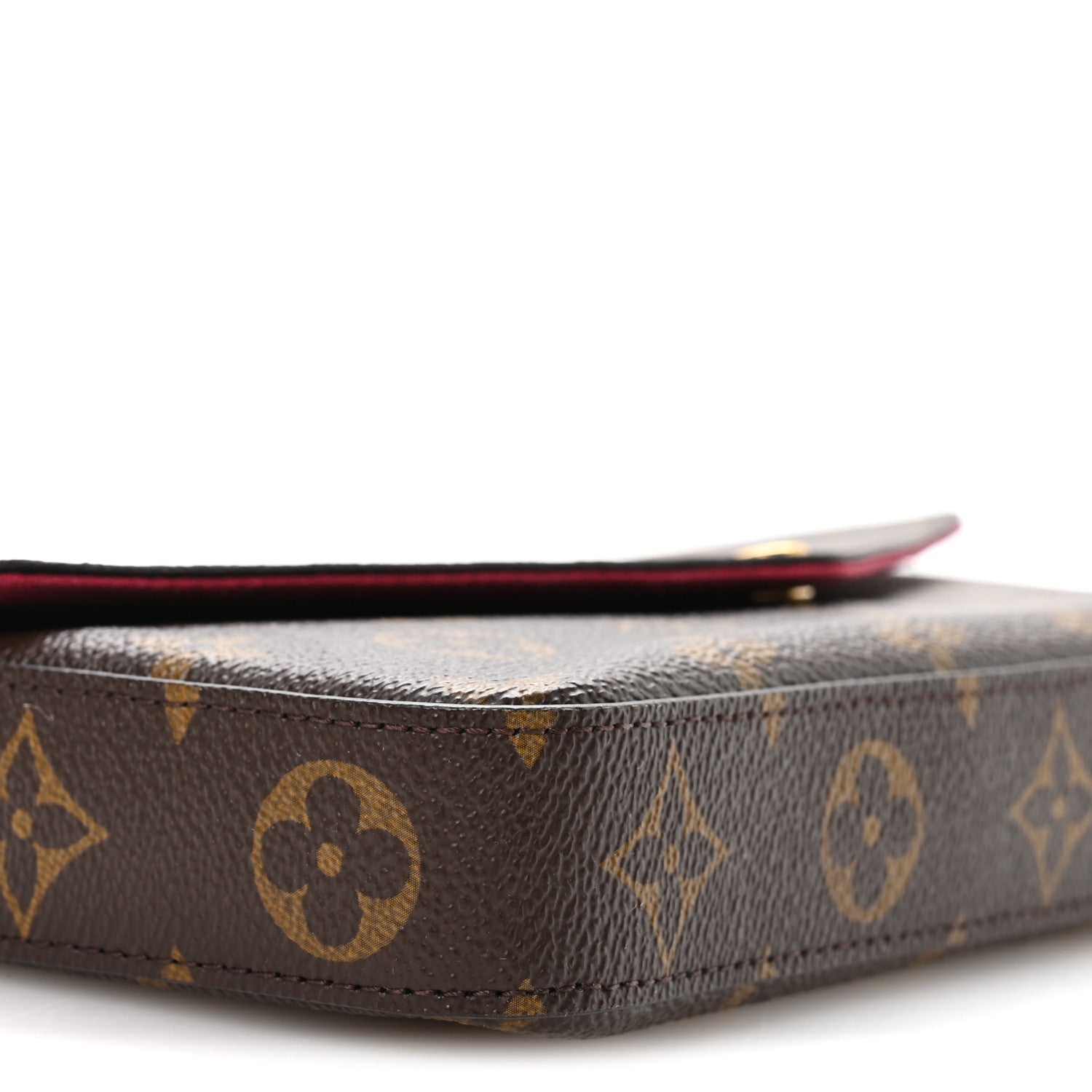 Monogram Pochette Felicie Chain Wallet Fuchsia