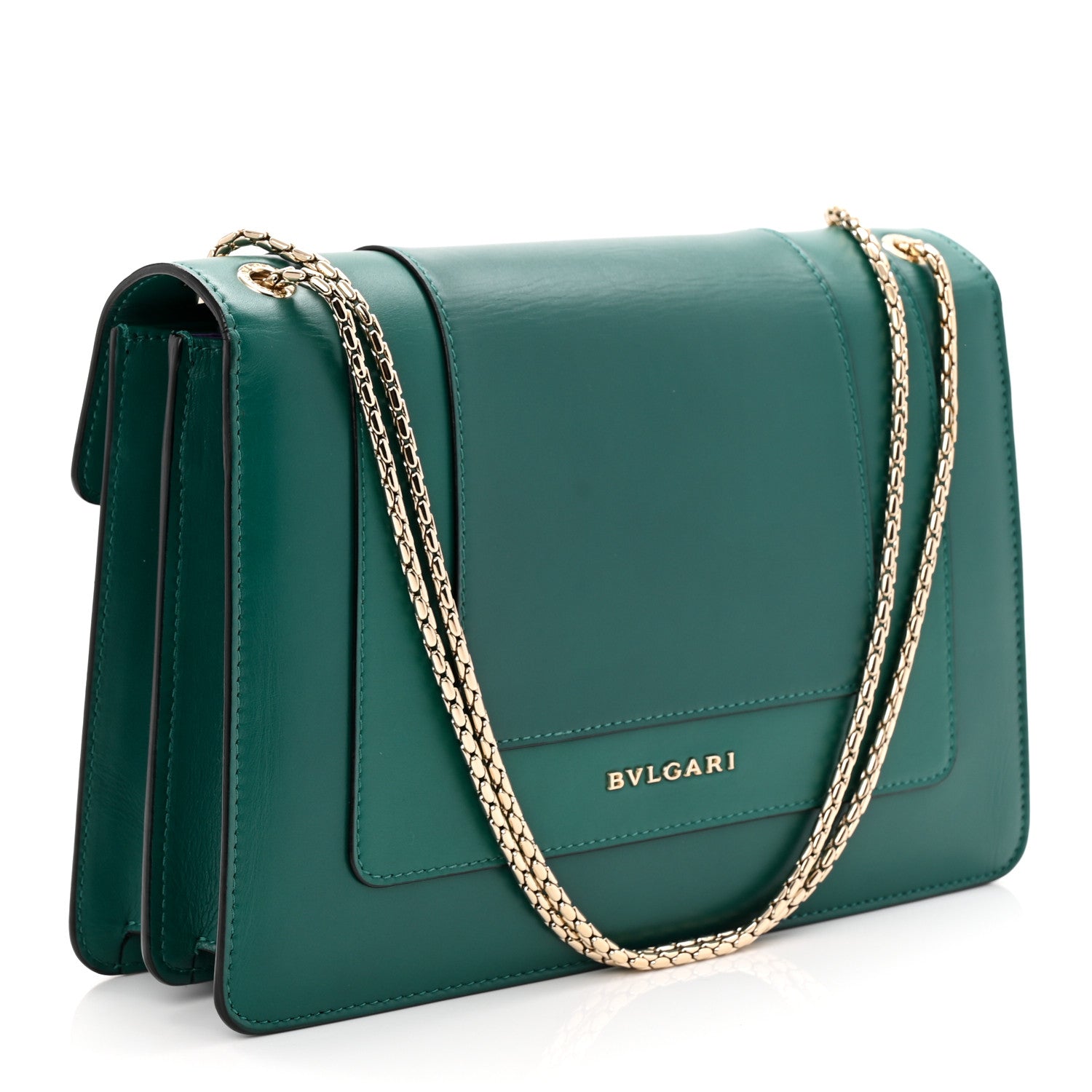 Calfskin Serpenti Forever Shoulder Bag Emerald Green
