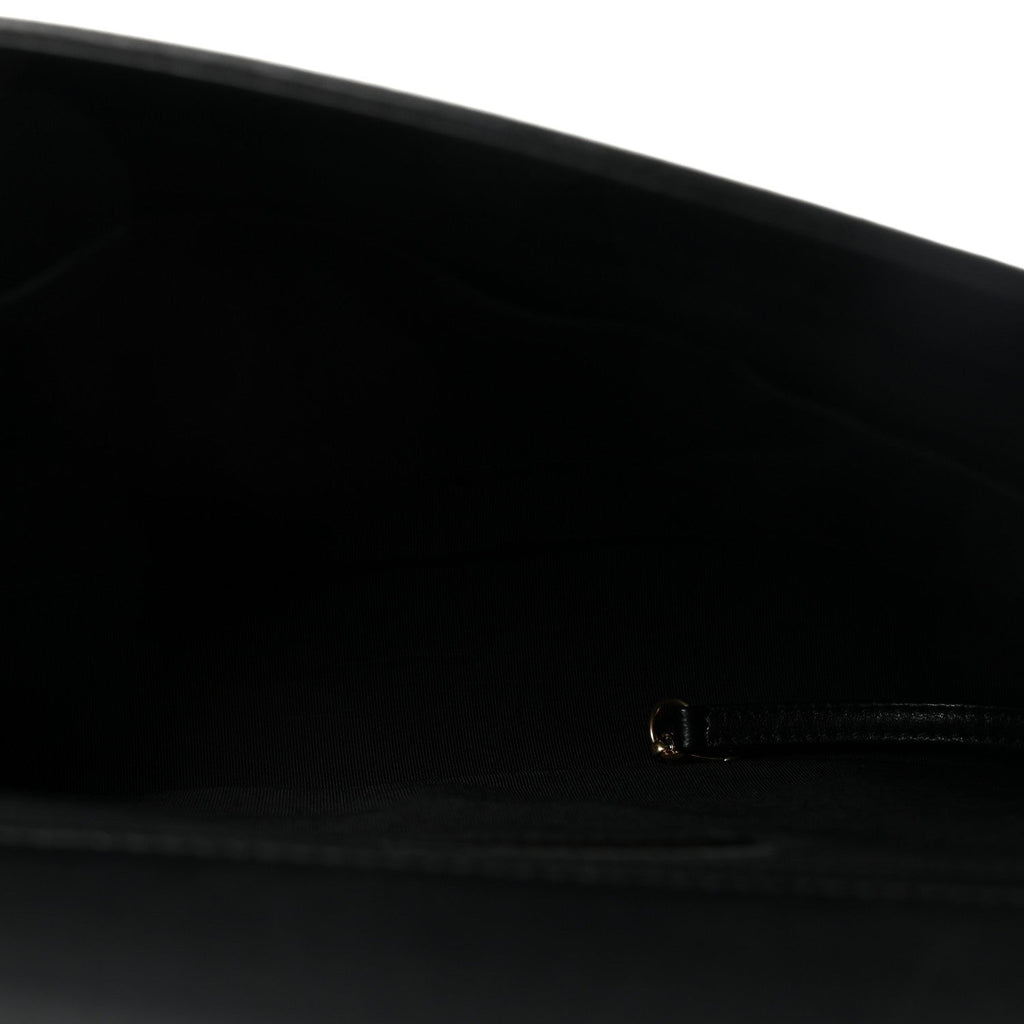 Lambskin Quilted Large Boy Flap Black