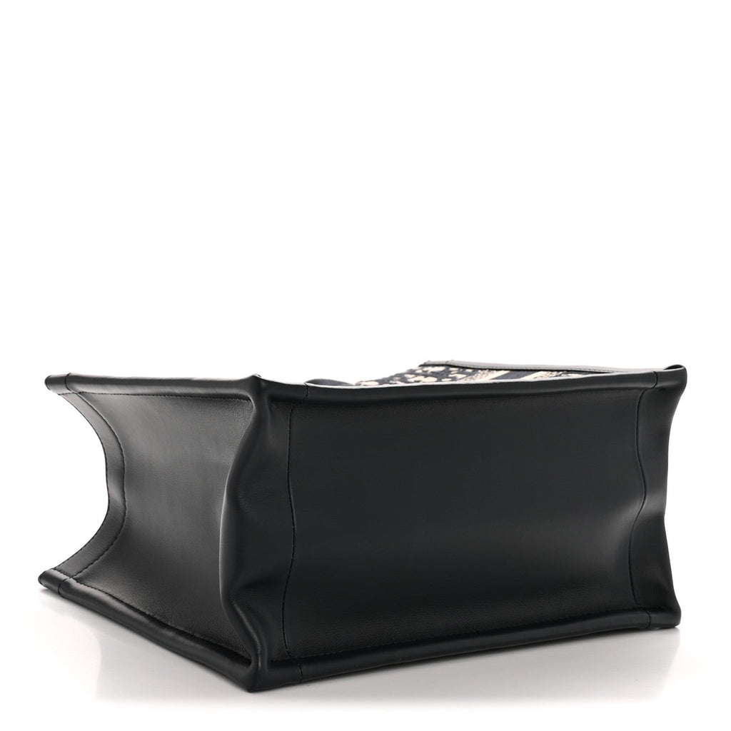 Oblique Calfskin Small Book Tote With Strap Blue Multicolor