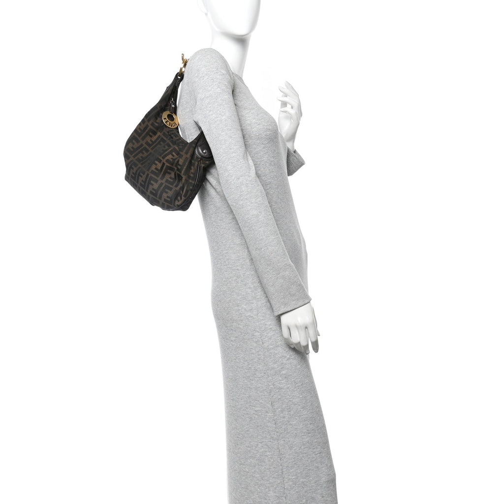 Zucca Small Chef Chain Hobo Tobacco