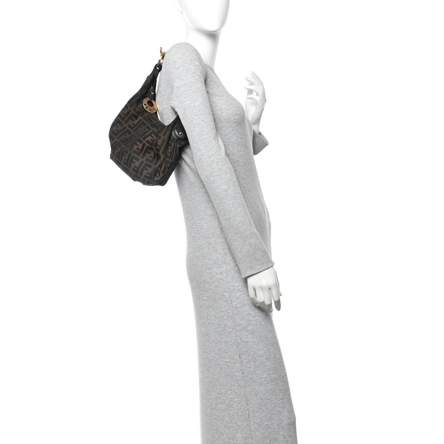 Zucca Small Chef Chain Hobo Tobacco