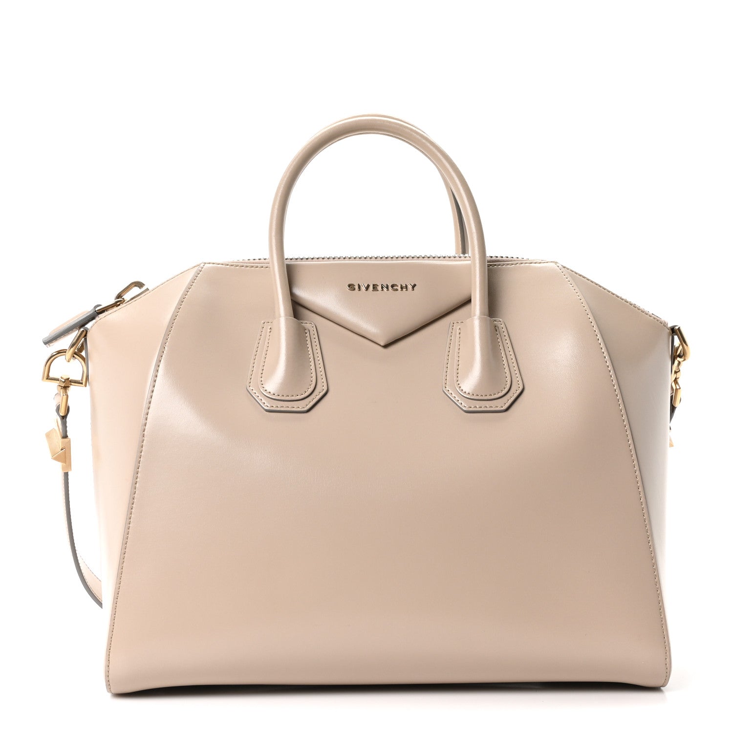 Shiny Lord Calfskin Medium Antigona Sand