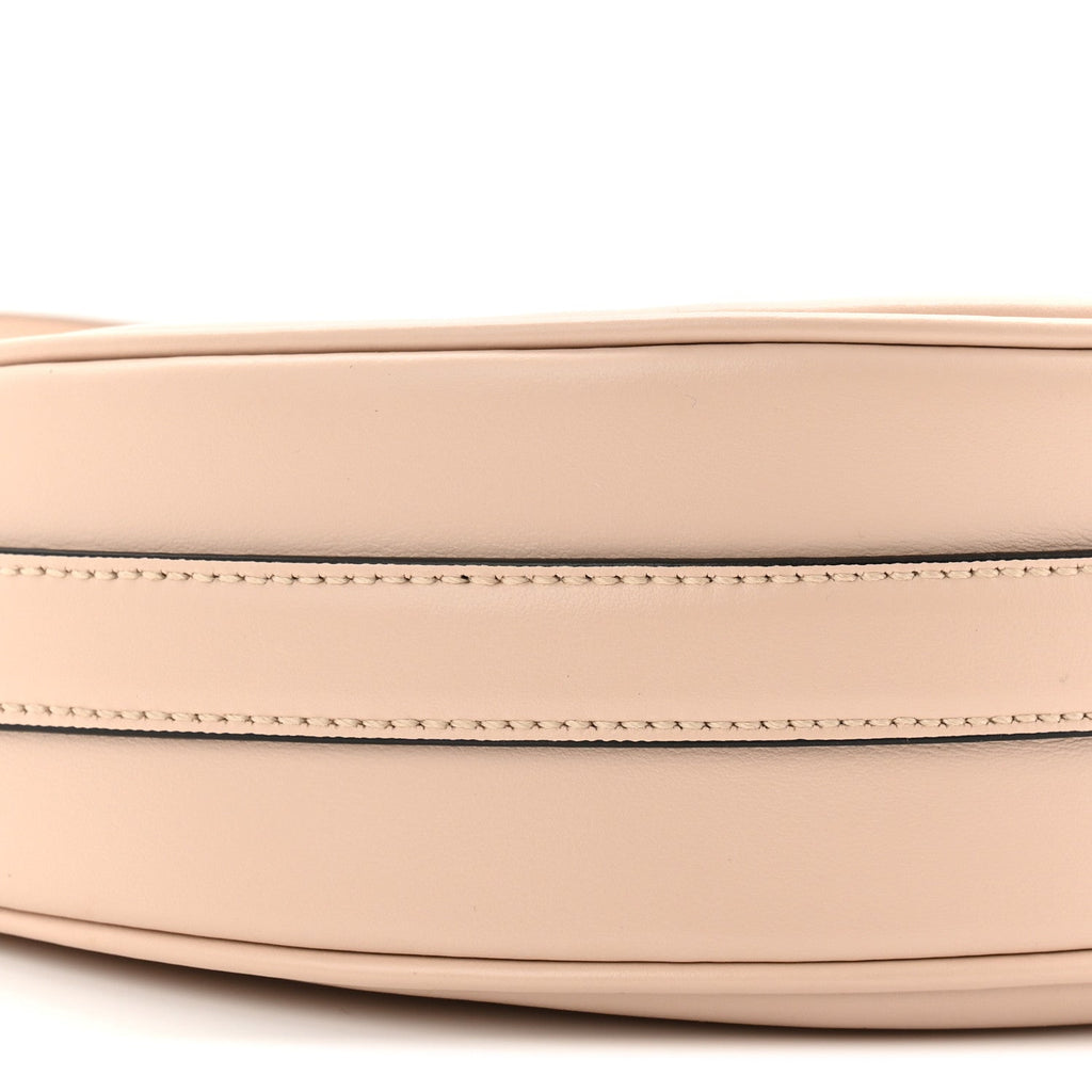 Soft Calfskin Arque Shoulder Bag Travertino