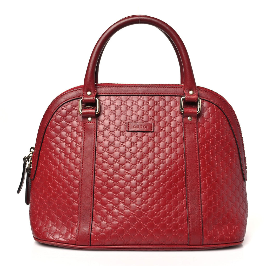 Microguccissima Medium Dome Bag Red