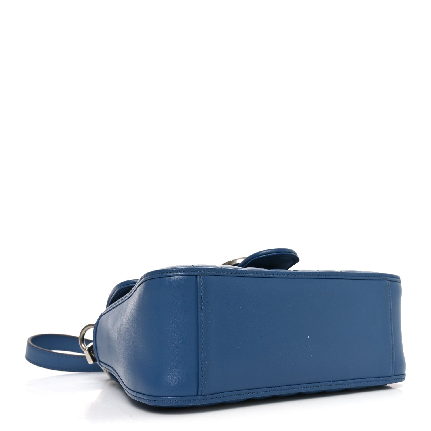 Calfskin Matelasse Aria Mini GG Marmont Top Handle Shoulder Bag Clear Blue