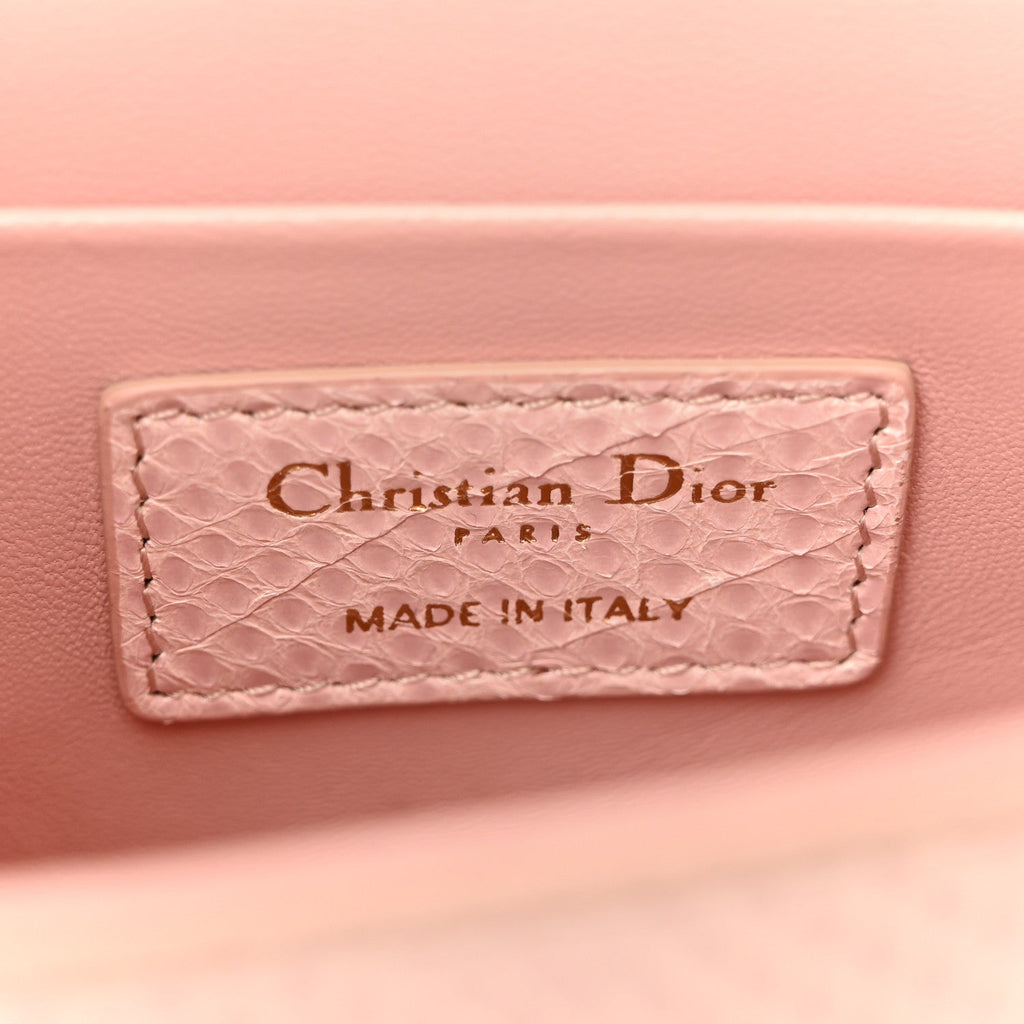 Snakeskin 30 Montaigne Box Bag Rose Clair