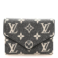 Denim Monogram Jacquard Victorine Wallet Grey