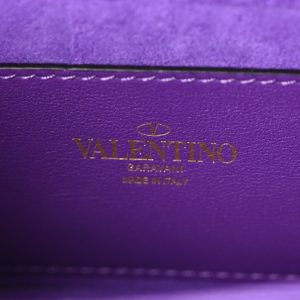 Sequin Crystal Vlogo Embroidered Small Loco Shoulder Bag Astral Purple