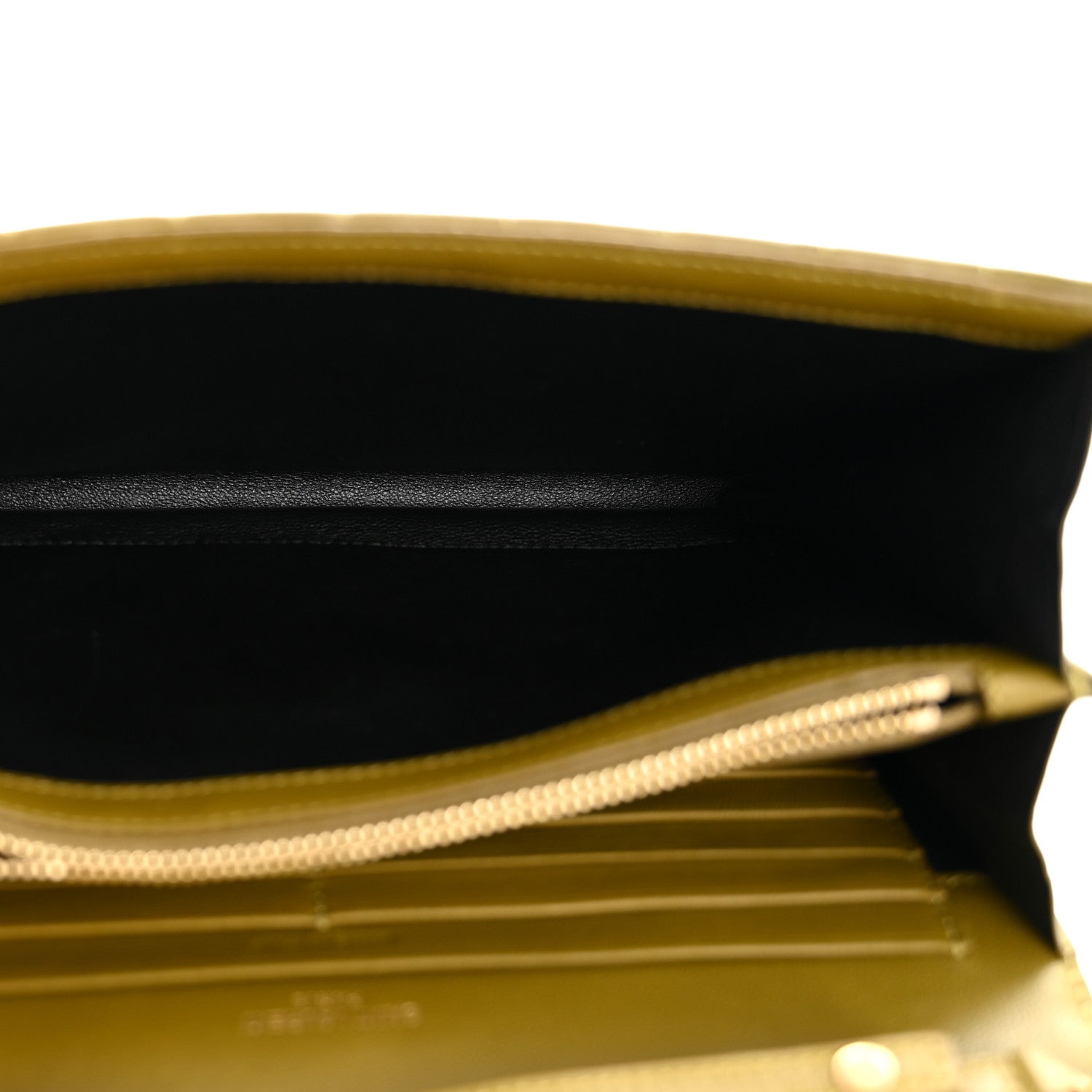 Lambskin Carre Quilted Cassandre Chain Wallet Olive Drab