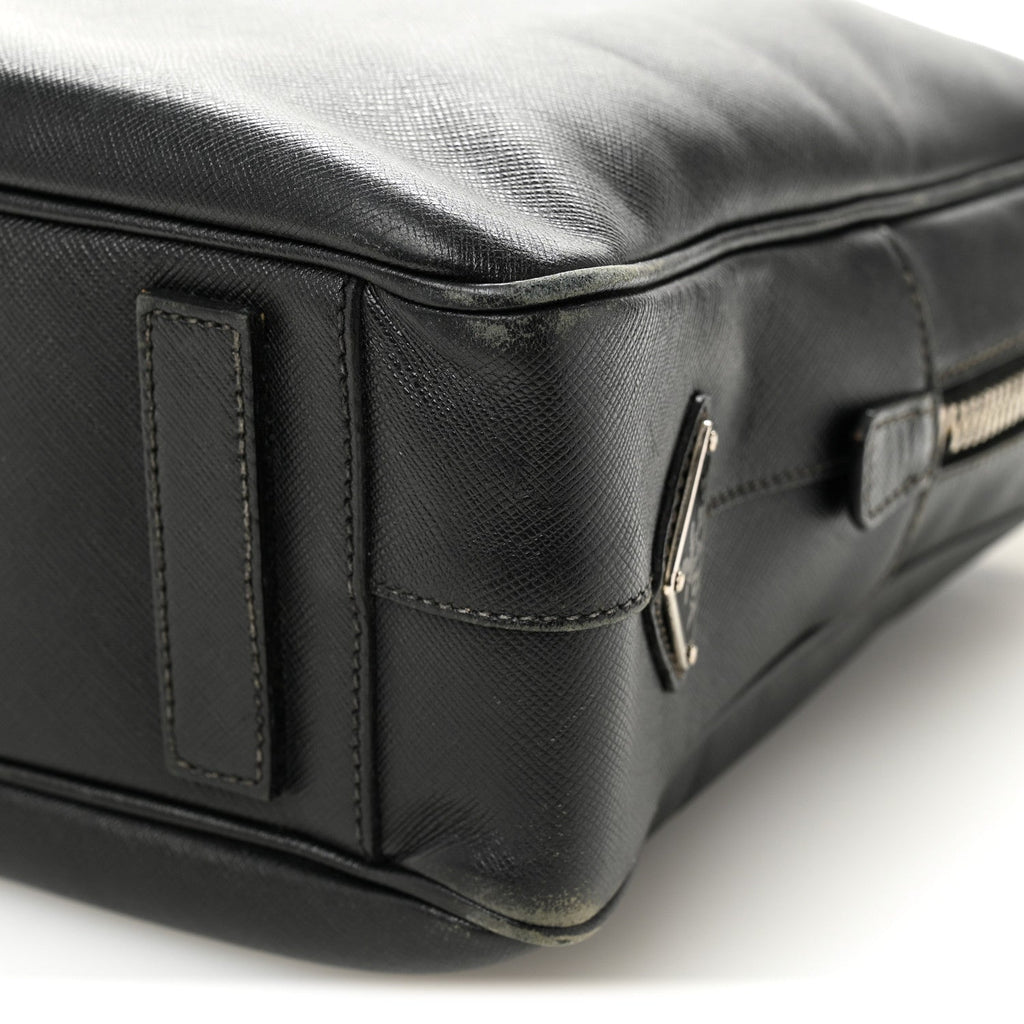 Saffiano Travel Briefcase Black