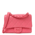 Caviar Quilted Mini Incognito Square Flap Pink