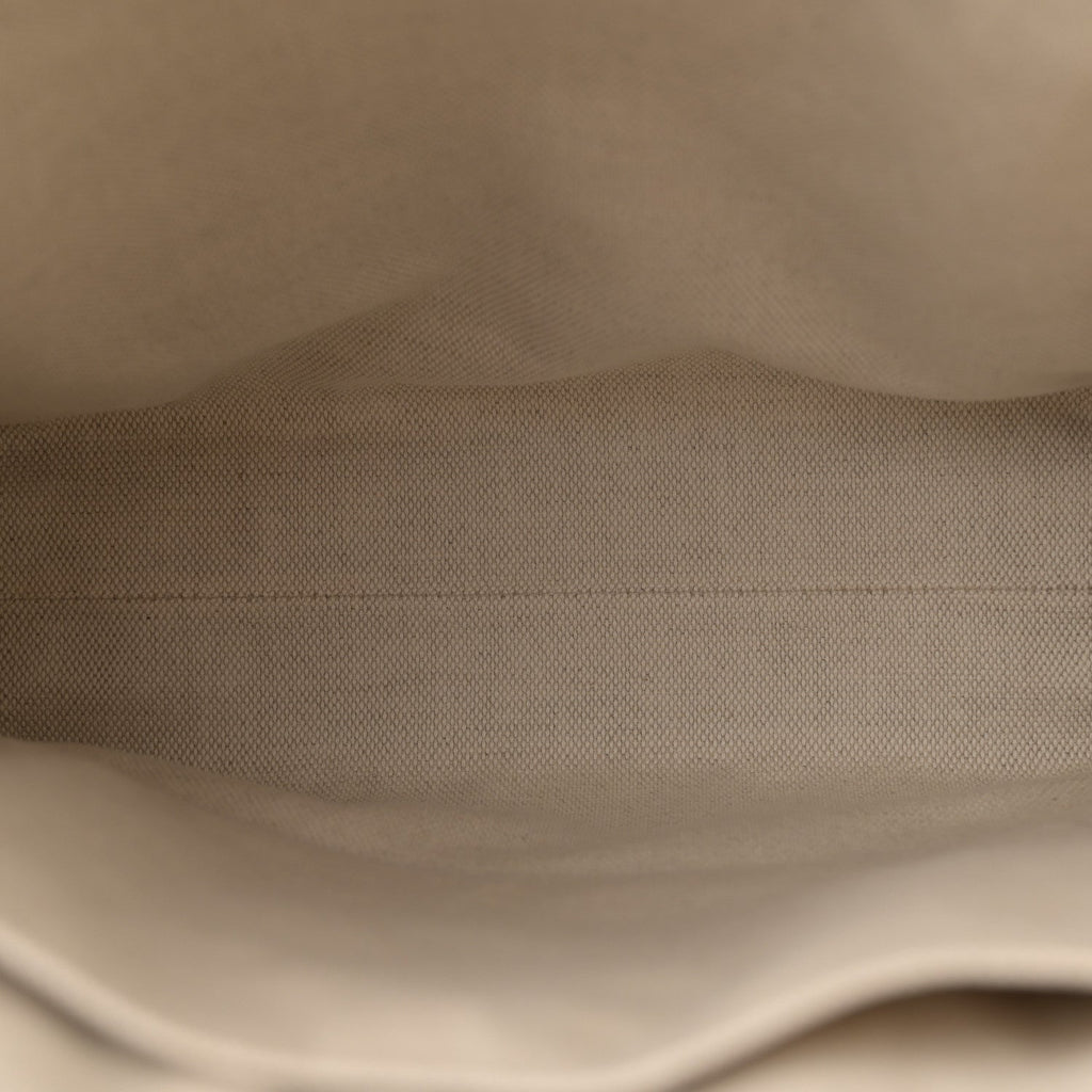 Goatskin Logo Embossed Shopping Tote Limone