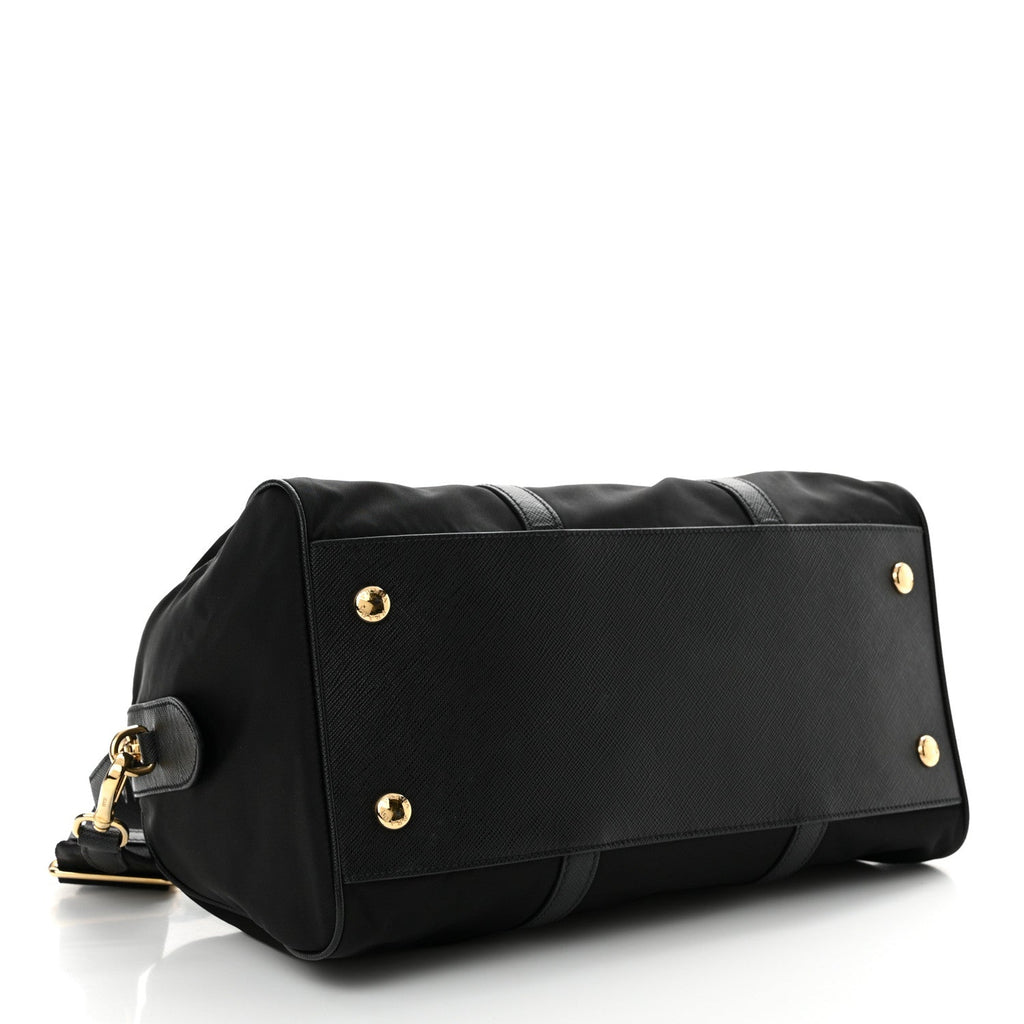 Re-Nylon Saffiano Medium Re-Edition 1978 Top Handle Bag Black