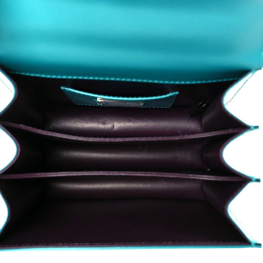 Calfskin Galuchat Serpenti Forever Crossbody Turquoise