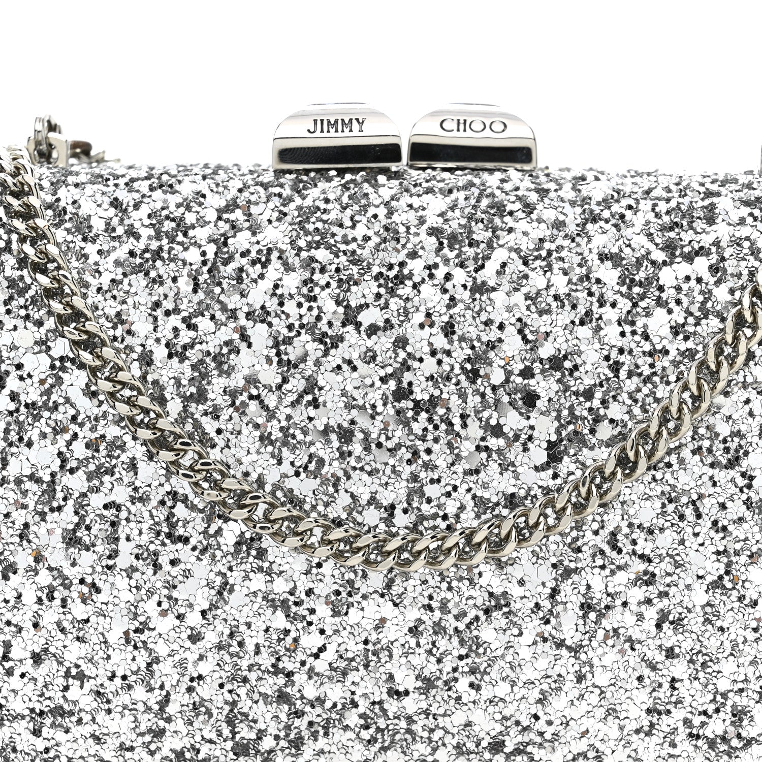 Glitter Celeste Clutch Silver