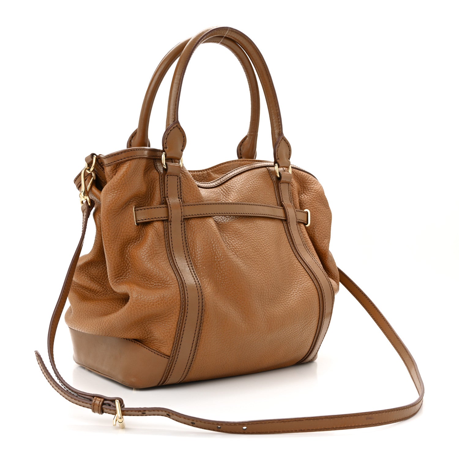 Grainy Calfskin Medium Golderton Tote Brown