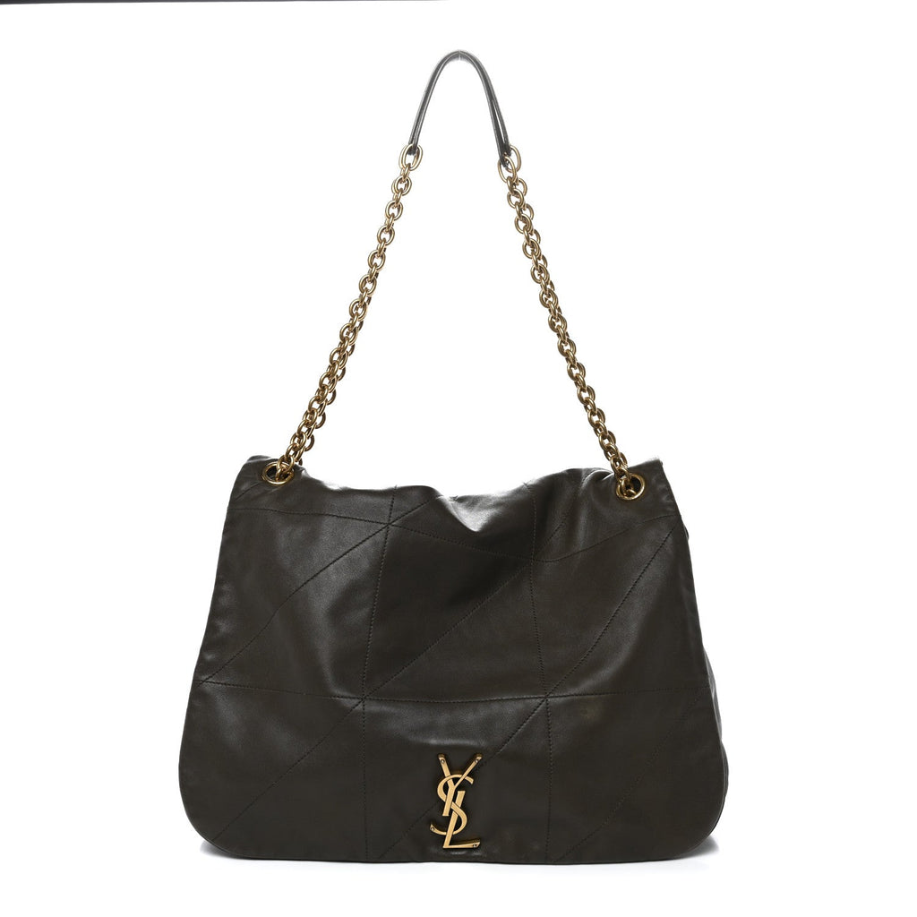 Lambskin Matelasse Monogram Large Jamie 4.3 Light Musk