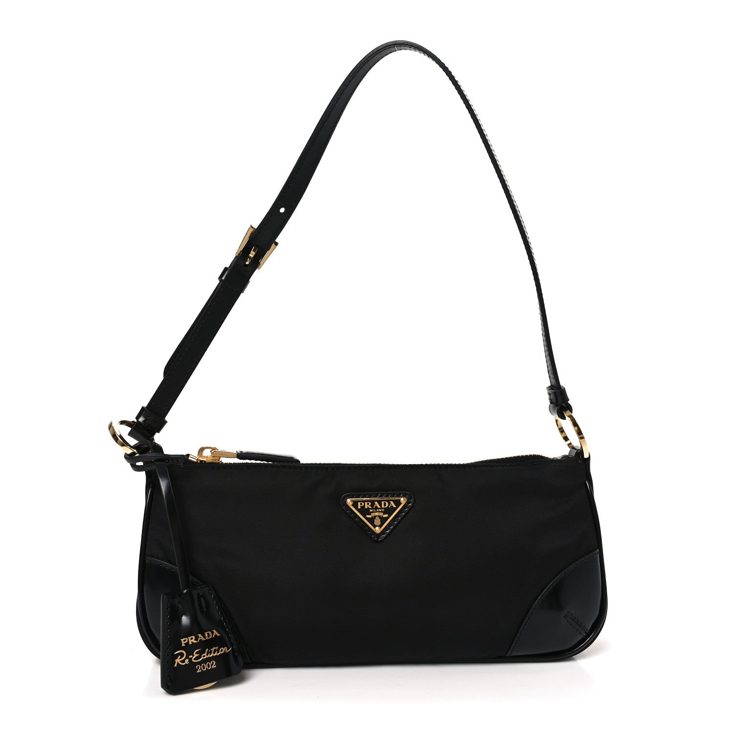 Re-Nylon Spazzolato Re-Edition 2002 Shoulder Bag Black