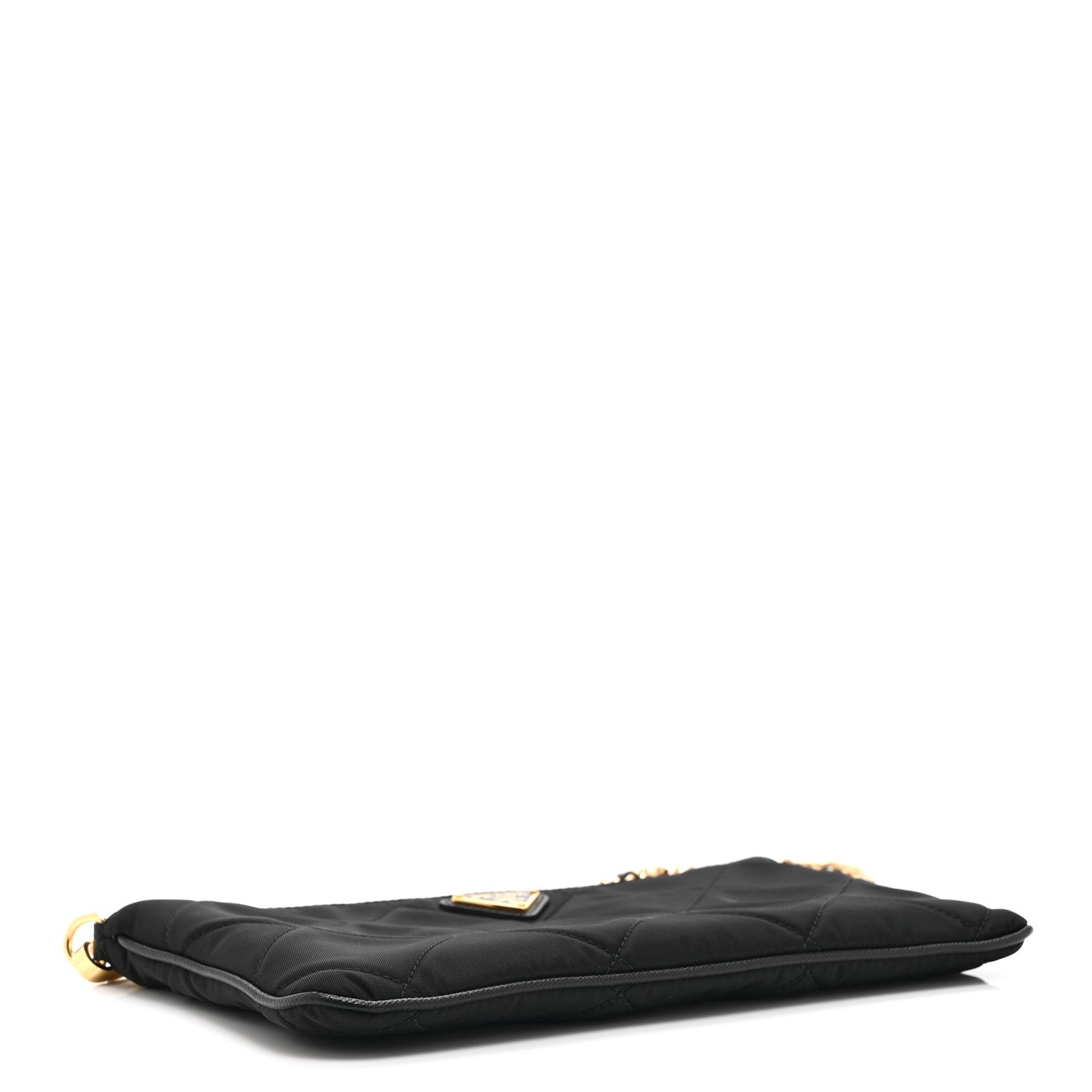 Re-Nylon Tessuto Impuntu Quilted Re-Edition 1995 Chaine Pouch Black