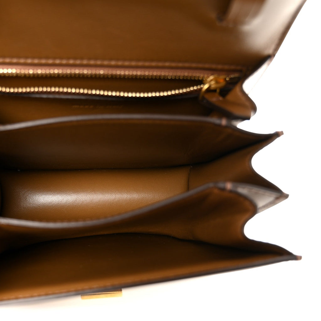 Box Calfskin Small Classic Box Flap Bag Camel