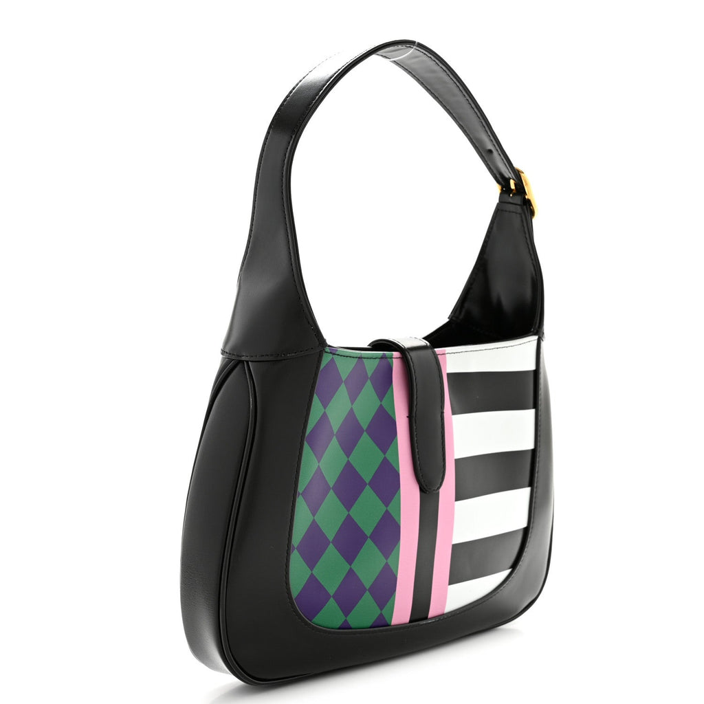 Boarded Dyana Lux Calfskin Centum Small Jackie 1961 Hobo Black Multicolor